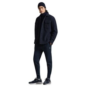 Polo Ralph Lauren Men's Navy Blue Double-Knit Athleisure Jogging Bottoms Size XL